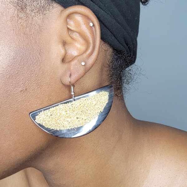 Crescent Bloom Earrings - Image 2