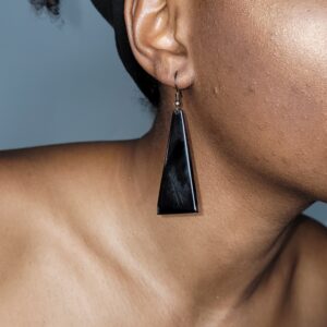 Onyx Flame Earrings - Image 2